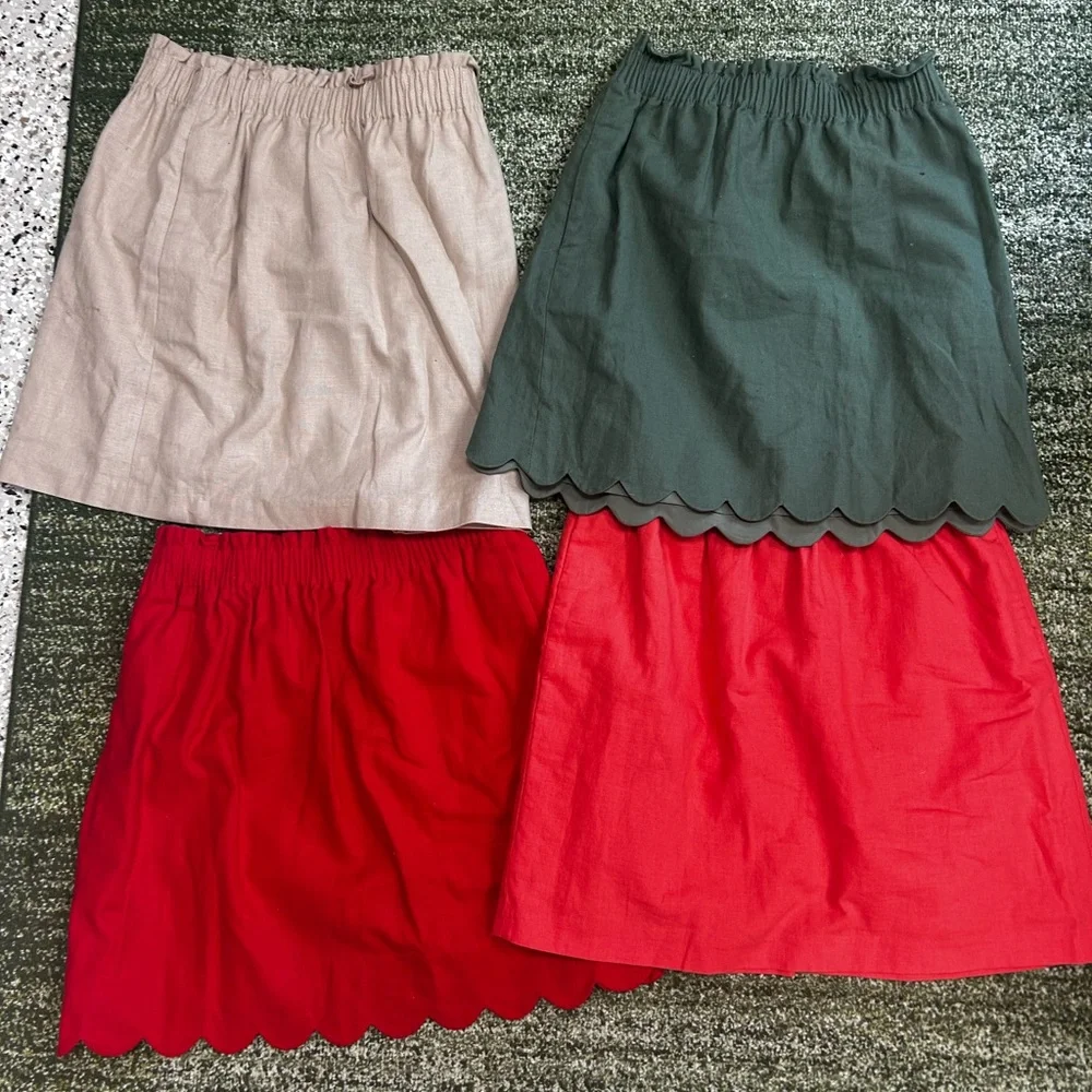 Jcrew linen blend sidewalk skirts